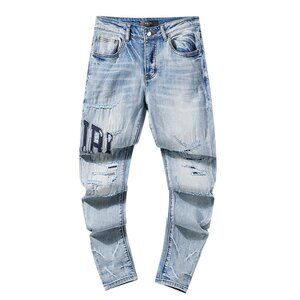 AMIRI Light Blue Distressed Jeans